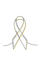 Awareness ribbon symbol on white background.