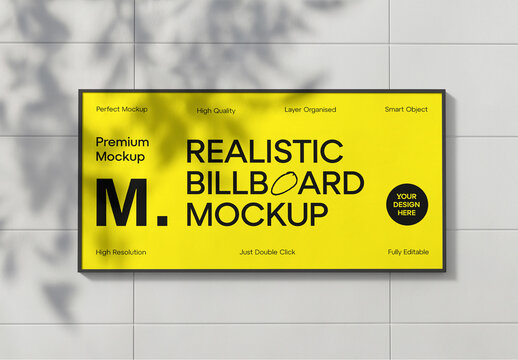 Realistic Billboard Mockup PSD