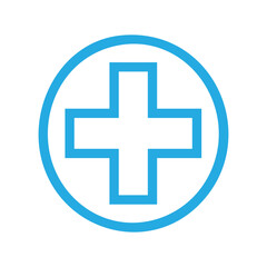 Obraz premium First Aid Medical Cross Icon Symbol