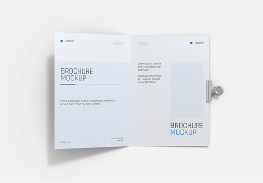 Open Brochure Mockup Template