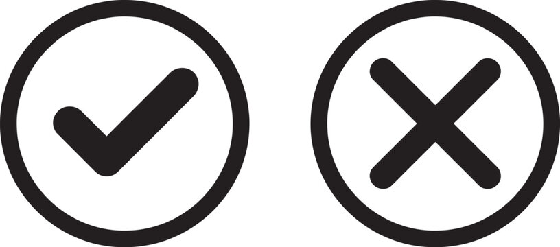 Tick and Cross Mark Icons