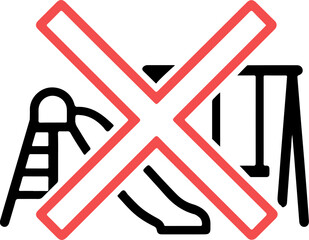 야외활동 금지 아이콘