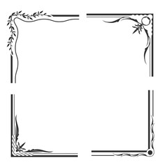 Floral ornamental corners vector set