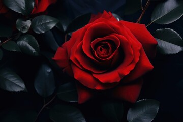 Red rose flower plant inflorescence.