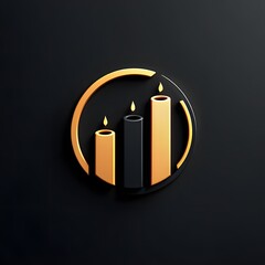 Gold coin growth graph icon for business and finance success