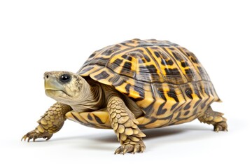 Obraz premium Tortoise reptile animal white background.