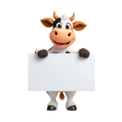 Obraz premium A sleepy sloth hanging and holding a blank sign on transparent background