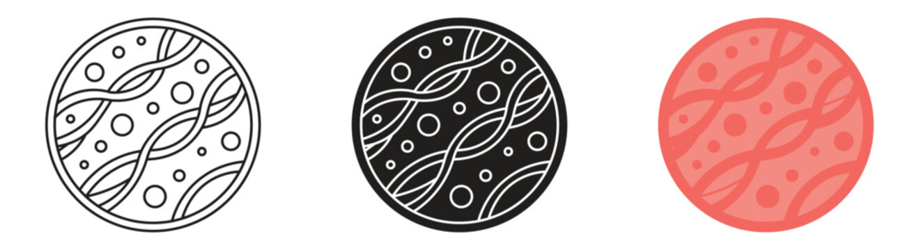 Connective tissue icon set, vector illustration.