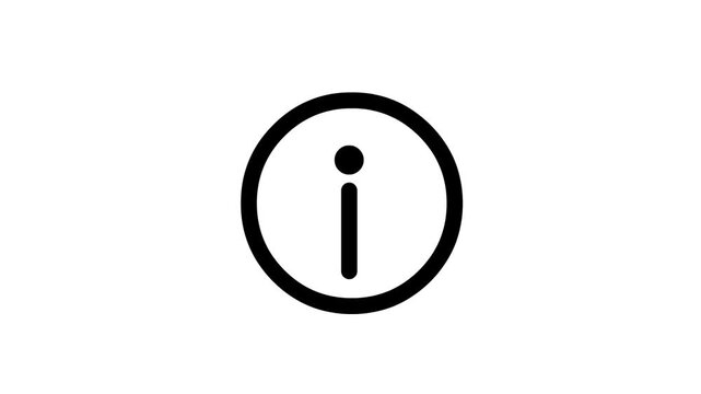 Information Info Icon Animation for User Interface