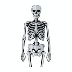 Human Skeleton Anatomy Illustration