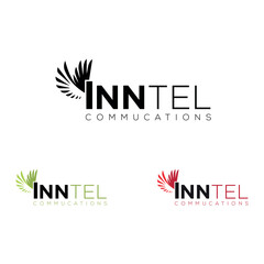 Company logo design with cloud and technology concept vector