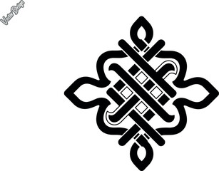 vector illustration of a symbol of a cross