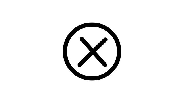 Close Cancel X Icon Animation for User Interface