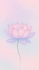Fototapeta premium Serene pastel lotus blossom mobile wallpaper