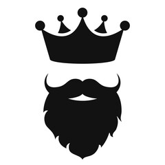 King avatar vector icon