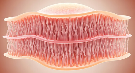 Pink silicone kitchen whisk in clear plastic packaging on wooden background for cooking and baking