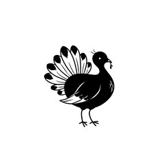 Obraz premium turkey. turkey simple black and white line art vector logo