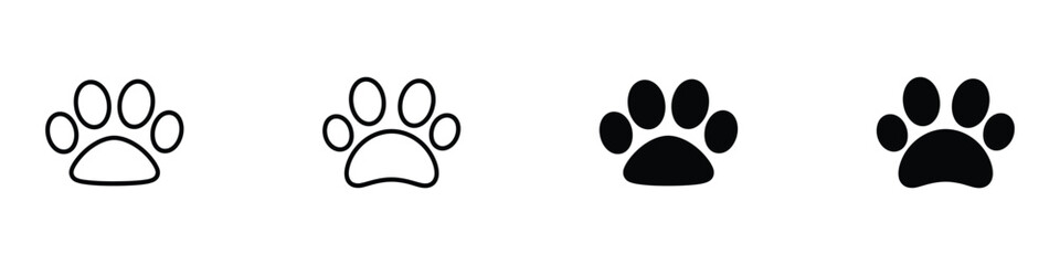 Paw icon vector. pet, cat, dog paw symbol. vector illustration. © Graphinest