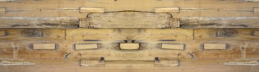 old brown rustic light bright wooden design wall texture - rough old aged wood background panorama banner long