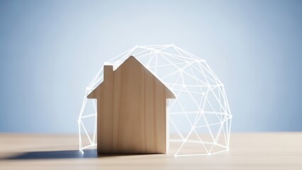 Wooden House Protected by Digital Network Dome