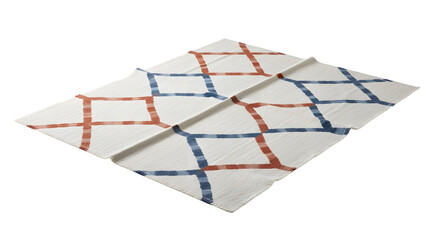 Closeup of rugs isolated on transparent background, showcasing texture and design