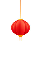 Obraz premium Vertical Red Chinese Lantern Decoration