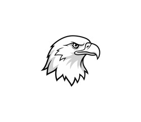 Obraz premium Eagle head illustration on black background