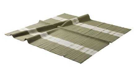 Closeup of rugs isolated on transparent background, showcasing texture and design