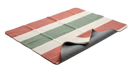 Closeup of rugs isolated on transparent background, showcasing texture and design