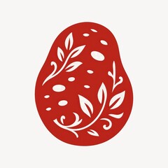 Decorative red Easter egg illustration.