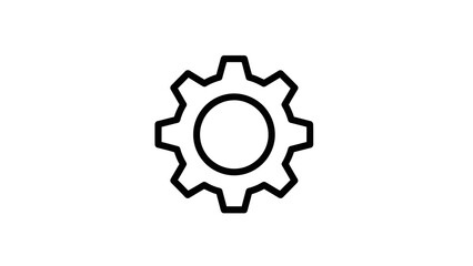 Obraz premium Simple gear icon illustration
