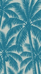 Fototapeta premium Tropical palm tree pattern mobile wallpaper