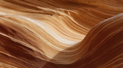 Obraz premium Close-up of a rock formation. the rock appears to be made of sandstone and has a reddish-brown color. the surface of the rock is smooth and wavy, creating a wave-like pattern.
