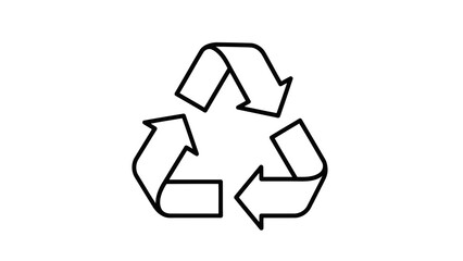 Obraz premium Recycling symbol on white background