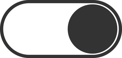 Dark gray toggle switch with circle on right