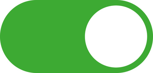 Green toggle button with white circle on left