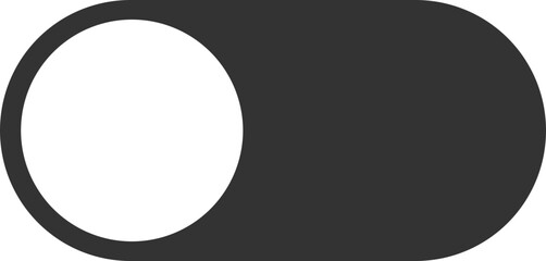 Inverted dark toggle with white circle on left