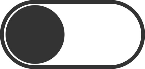 Gray toggle button with knob on left