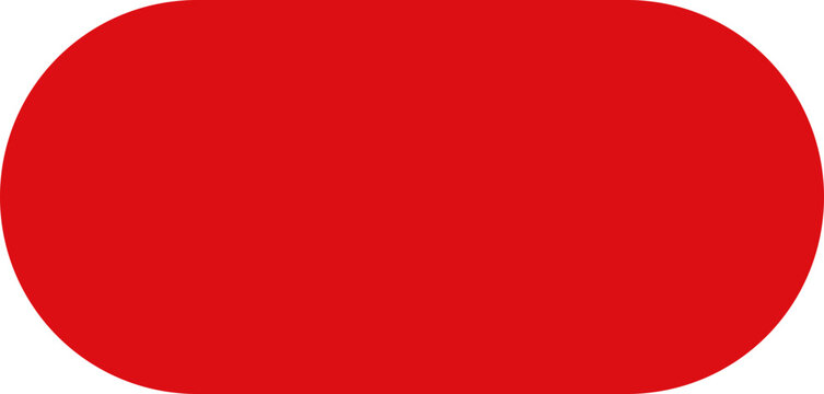 Solid red UI button with rounded shape