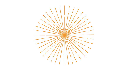 Golden Sunburst Vector Icon