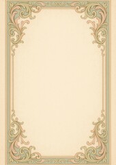 Elegant vintage floral frame