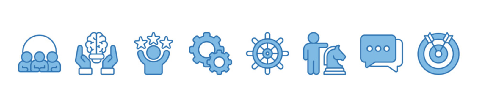 Leadership concept vector illustration with icons
