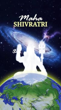 Maha Shivratri Greeting Video &ndash; Lord Shiva with Cosmic Galaxy Energy