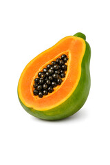 papaya isolated on white