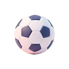 Obraz premium classic black and white soccer ball with pentagon and hexagon pattern on white background by generative AI technology