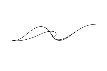 Obraz premium Flowing Curve Elegance. Dynamic Abstract Curve. Minimalistic one-line drawing dynamic abstract curve