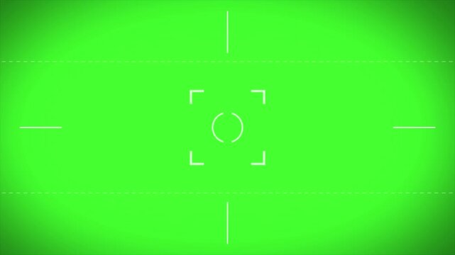 Green screen with camera crosshairs