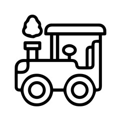 Obraz premium Toy Train Outline Icon