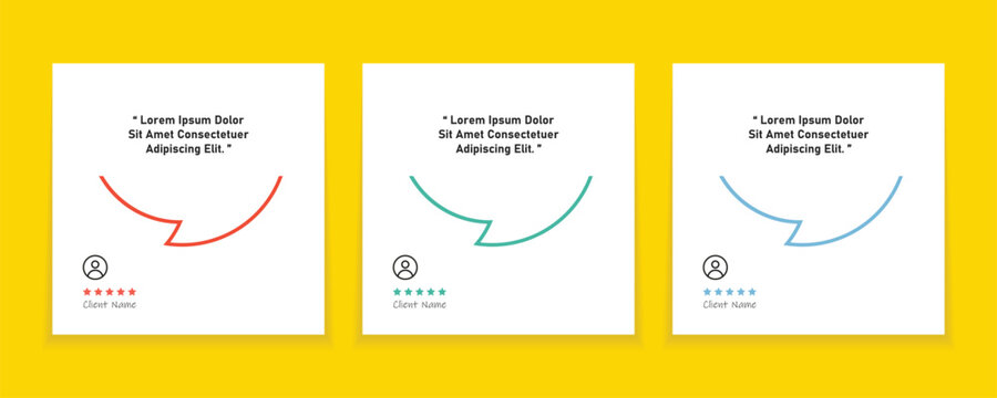 Minimal quote frames blank templates set. Citation empty speech bubbles, quote bubbles, Text in brackets. Textbox isolated on a color background. Vector illustration