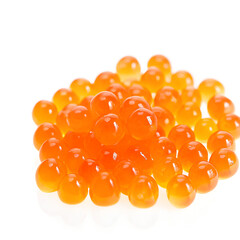 Red caviar grains, fish eggs